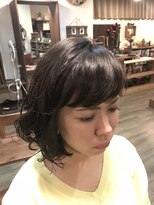 ケアルタイム(Curel time) 長持ちミルクリパーマで甘辛ミディボブ