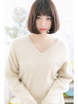 ヘアアンドビューティー ミック(Hair & Beauty miq) 黒髪ナチュラルボブで小顔見せ♪