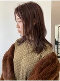 セミロング／ピンクベージュ