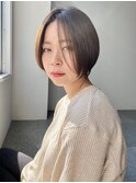 センターパート×ショート／似合わせカット／マッシュショート