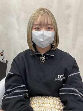 ロンドルーチェ 心斎橋(Lond luce) ダークアッシュ/ミディアムレイヤーカット［髪質改善/縮毛矯正］