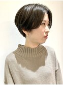【FOLK】透明感グレージュ☆似合わせ前髪長めショート♪