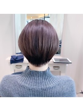 リュドール 栄(Rue D’or) シースルー前髪ブラウンナチュラルイメージチェンジショート