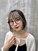 ロンド ストラーダ 心斎橋(Lond strada)&nbsp;マチルダボブ×インナーグレージュ【髪質改善/縮毛矯正】