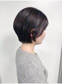 【morio原宿】丸みショート グレージュ 前髪あり