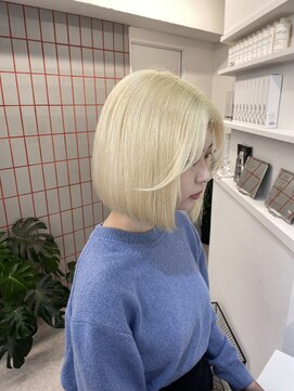 ペレ 渋谷(PELE) 前髪/マチルダボブ/ピンクベージュ/インナーグレージュ/渋谷