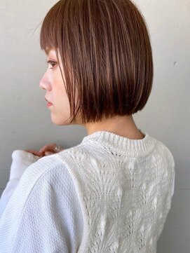 リノショアーズ 日本大通り店(RINOSHORES) 切りっぱなしボブペールピンクブラウンミルクティーピンク20代