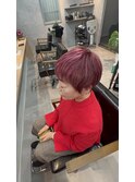 脱白髪染めピンクブラウン