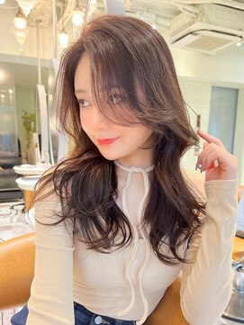 ロンド アンブル 四条烏丸(Lond ambre) 【五島巨幹】似合わせカット/オリーブベージュ//レイヤーロング