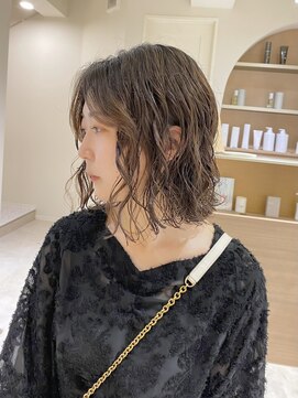 クーナバイトマト 横浜(Cuna by TOMTO) 【RYOSUKE】ボブパーマ_コテ巻き風パーマ_おしゃれパーマ