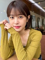 ラフ フロム ガーデン(Laf from GARDEN)&nbsp;シアーカラー/オリーブベージュ/ショートヘア/韓国風/縮毛矯正