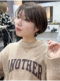 大人似合わせレイヤーカット30代40代50代ショート×アースカラー