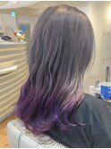 パープルグラデーションハイトーンカラーケアブリーチ