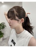 結んでも可愛いサイドバング