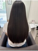 ショコラブラウン　縮毛矯正　ロング縮毛　髪質改善ストレート