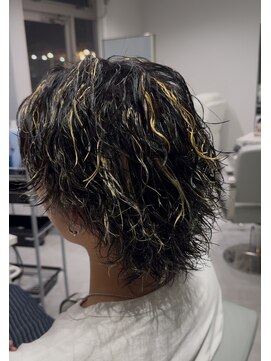 ホワイト(WHITE) サーフカール/サーファーウルフ/メンズパーマ