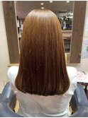 艶感ストレート×アッシュブラウン20代30代40代大人可愛いロング