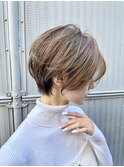イメチェン外ハネボブ美髪ワイドバングレイヤーショート/大宮