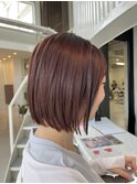 ピンクブラウンボブ