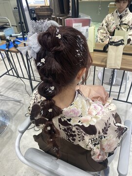 サンクチュアリー 千里山(Sanctuary) 卒業式ヘアセット編み下ろし