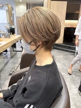 モードケイズ 本厚木(MODE K's) ショート×ベージュ  ショート/ショートボブ/ハイライト/ボブ/
