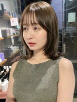 ノラ ヘアーサロン(NORA HAIR SALON)&nbsp;ナチュラル小顔前髪あり後れ毛サイドバング結べるボブくびれヘア