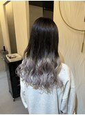 ホワイトシルバーグラデーション「ロングスタイル」