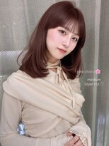 天神美容室 【Haru天神美容室 】ピンクチョコ×ミディアムレイヤー
