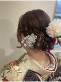 編み込みヘアセット