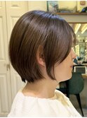 大人ガーリー/レイヤーショート/前髪白髪/20代30代40代50代/大宮