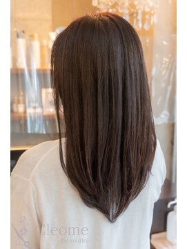 クレオメ 田町店(Cleome) ♪黒髪似合わせカットデジタルパーマ小顔ココアベージュ薄め前髪