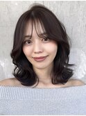 くびれヘア/レイヤーカット/結べるミディアム/大人/30代40代50代