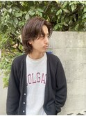 メンズニュアンスパーマボブミディアムロングパーマメンズボブ