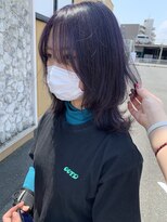 クレーチェ(CRECE)&nbsp;ミディアムウルフ/ダブルカラー/ラベンダーカラー◎20代30代