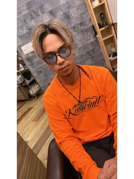 銀座マツナガ 神田店 10代20代メンズセンターパートフェード好感度バイヤージュモテ