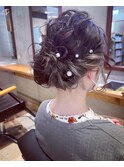 うなじスッキリシニヨンヘアセット！結婚式 花嫁 ドレス 着物