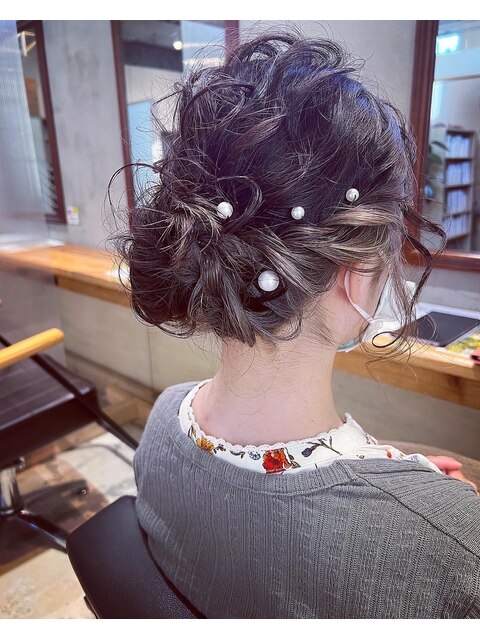 うなじスッキリシニヨンヘアセット！結婚式 花嫁 ドレス 着物