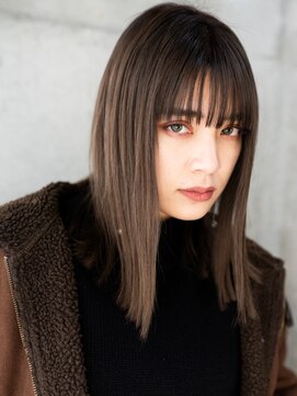 ホロン 池袋(HOLON) HOLON池袋【ぷつっとカット/スモーキーベージュ/前髪カット】