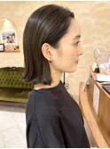 ボブ/切りっぱなし/ぱつっとボブ/縮毛矯正/ストレートパーマ