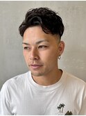 アップバングサイドグラデーションパーマ y