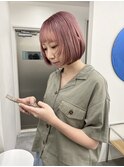 ハイトーン ボブ ベイビーピンク