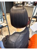 髪質改善ストレートパーマ縮毛矯正艶感結べるボブレイヤー