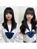 コリアンブラック#シールエクステ#レイヤーカット#韓国#千葉