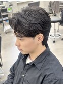 メンズパーマ/フェザーパーマ/ショート/襟足あり/大人/八王子