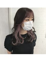 マルフェ 天王寺(marfe) インナーカラーうすピンク ピンクベージュ