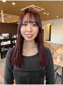 髪質改善カラー艶感ストレート