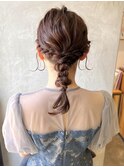 ミディアムふわふわ編みおろし×ヘアセット