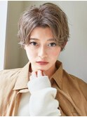 グランマッシュ暗めカラー/ショートボブ前髪髪質改善/原宿表参道