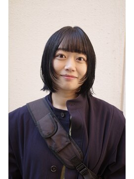 ◎20代30代小顔レイヤーボブ×ネイビー透明感◎