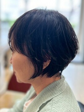 ヘアークリアー 春日部 ミセス 大人可愛いグラデーションボブ ショートボブスタイル
